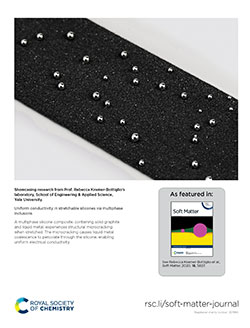 Soft Matter Back Cover - Uniform Conductivity in Stretchable Silicones